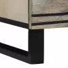 Oldalszekrények 2 pcs Fehér 60 x 33.5 x 75 cm tömör mangófa