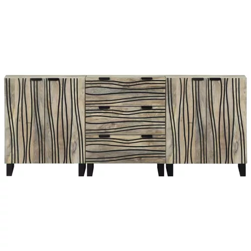Fürdőszoba bútor szett fiókkal 3 pcs Fehér 180 x 33 x 75 cm