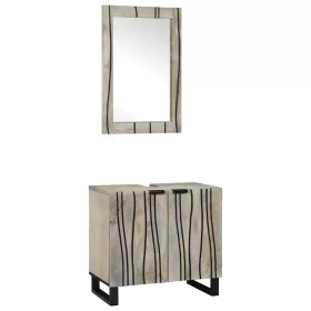   Fürdőszoba bútor szett polcokkal 2 pcs Fehér 62 x 33 x 58 cm