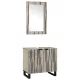 Fürdőszoba bútor szett polcokkal 2 pcs Fehér 62 x 33 x 58 cm