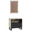 Fürdőszoba bútor szett polcokkal 2 pcs Fehér 62 x 33 x 58 cm