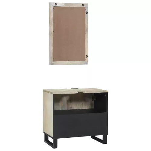 Fürdőszoba bútor szett polcokkal 2 pcs Fehér 62 x 33 x 58 cm