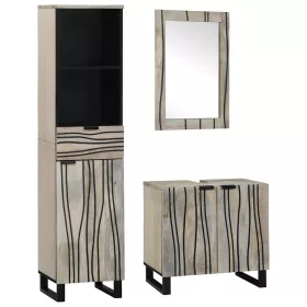   Fürdőszoba bútor szett fiókkal 3 pcs Fehér 38 x 33 x 160 cm