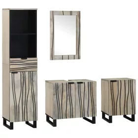   Fürdőszoba bútor szett fiókkal 4 pcs Dió barna 38 x 33 x 160 cm