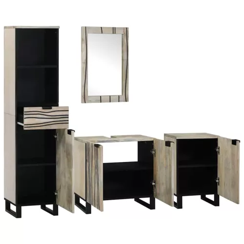 Fürdőszoba bútor szett fiókkal 4 pcs Dió barna 38 x 33 x 160 cm