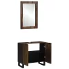 Fürdőszoba bútor szett polcokkal 2 pcs Dióbarna 62 x 33 x 58 cm