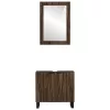 Fürdőszoba bútor szett polcokkal 2 pcs Dióbarna 62 x 33 x 58 cm