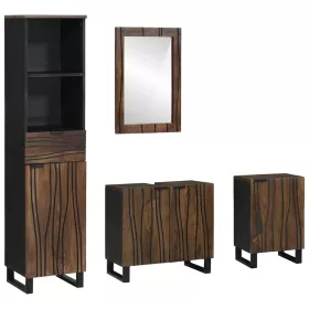   Fürdőszoba bútor szett fiókkal 4 pcs Fehér 38 x 33 x 160 cm