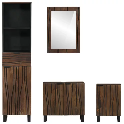 Fürdőszoba bútor szett fiókkal 4 pcs Fehér 38 x 33 x 160 cm
