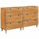 Széf 2 pcs Barna 60 x 33 x 75 cm tömör mangófa
