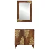 Fürdőszoba bútor szett tárolóval 2 pcs mézbarna 62 x 33 x 58 cm