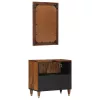 Fürdőszoba bútor szett tárolóval 2 pcs mézbarna 62 x 33 x 58 cm