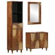 Fürdőszoba bútor szett fiókkal 3 pcs mézbarna 62 x 33 x 58 cm