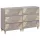 Széf fiókkal 2 pcs Szürke 60 x 33.5 x 75 cm Tömör mangófa