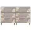 Széf fiókkal 2 pcs Szürke 60 x 33.5 x 75 cm Tömör mangófa