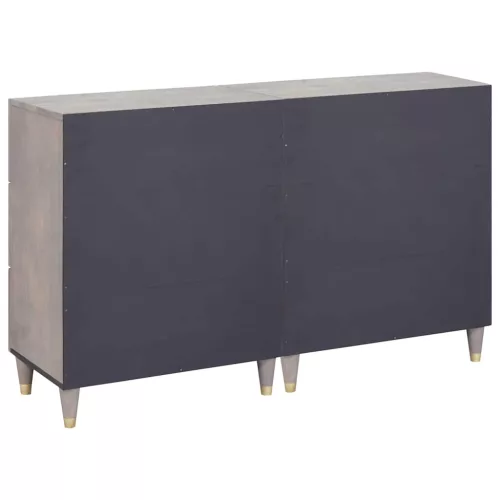 Széf fiókkal 2 pcs Szürke 60 x 33.5 x 75 cm Tömör mangófa