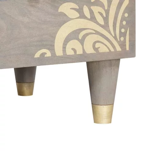 Széf fiókkal 2 pcs Szürke 60 x 33.5 x 75 cm Tömör mangófa