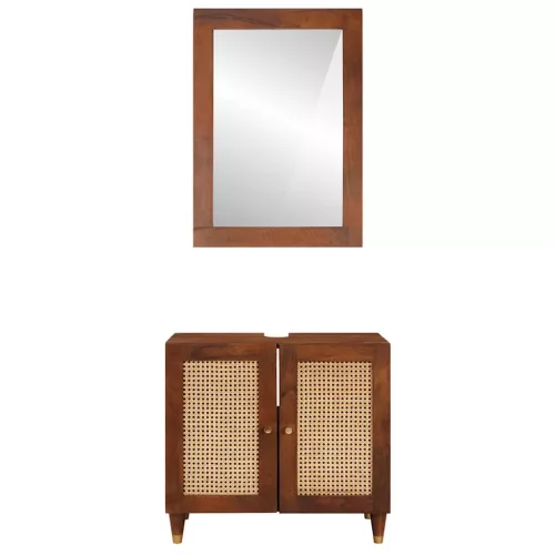 Fürdőszobai bútorok 2 pcs 62 x 33 x 58 cm Tömör Mangófát