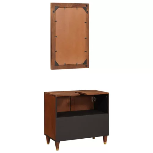 Fürdőszobai bútorok 2 pcs 62 x 33 x 58 cm Tömör Mangófát