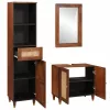 Fürdőszobai bútorok 3 pcs 38 x 33 x 160 cm Tömör Mangófát