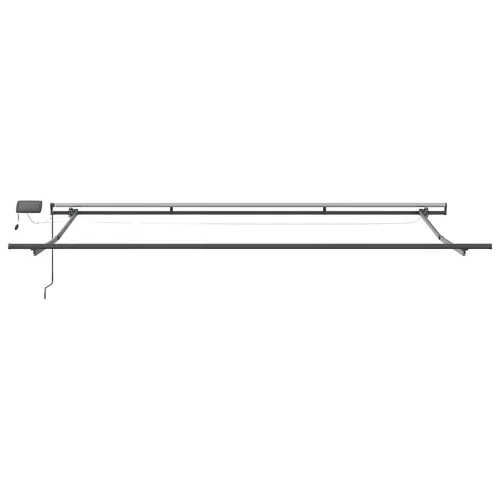 Antracitszürke-fehér LED-es kézi napellenző 400 x 300 cm