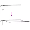 Antracitszürke-fehér LED-es kézi napellenző 400 x 300 cm