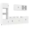 7 részes konyhai szekrény szett Lucca fényes fehér műfa