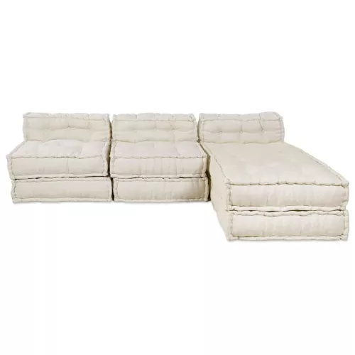 Moduláris kanapé 4 pcs Krém 70 x 70 x 56 cm szövet