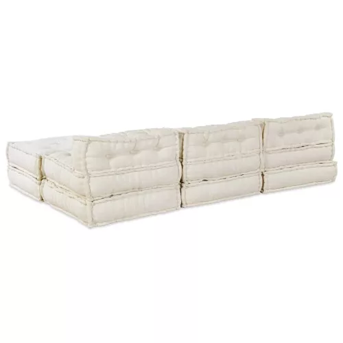 Moduláris kanapé 4 pcs Krém 70 x 70 x 56 cm szövet
