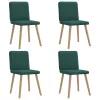 Étkezőszékek 4 db Sötétzöld szövet