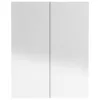 Fényes fekete MDF tükrös fürdőszobaszekrény 60 x 15 x 75 cm