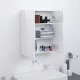 Fényes fehér MDF tükrös fürdőszobaszekrény 60 x 15 x 75 cm