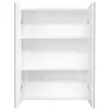 Fényes fehér MDF tükrös fürdőszobaszekrény 60 x 15 x 75 cm