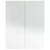 Fényes fehér MDF tükrös fürdőszobaszekrény 60 x 15 x 75 cm