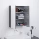 Fényes szürke MDF tükrös fürdőszobaszekrény 60 x 15 x 75 cm