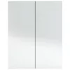 Betonszürke MDF tükrös fürdőszobaszekrény 60 x 15 x 75 cm