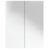 Fehér és tölgy MDF tükrös fürdőszobaszekrény 60 x 15 x 75 cm