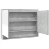 Betonszürke MDF tükrös fürdőszobaszekrény 80 x 15 x 60 cm