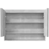 Betonszürke MDF tükrös fürdőszobaszekrény 80 x 15 x 60 cm