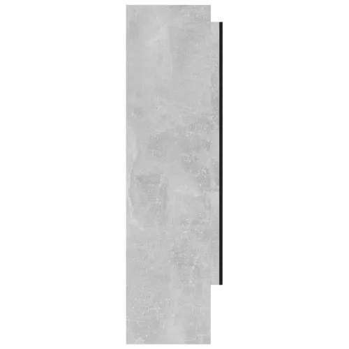 Betonszürke MDF tükrös fürdőszobaszekrény 80 x 15 x 60 cm