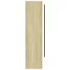 Fényes és tölgy MDF tükrös fürdőszobaszekrény 80 x 15 x 60 cm