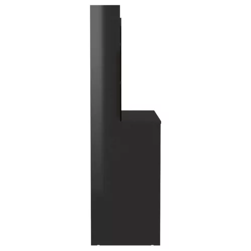 Fényes fekete LED-es MDF sminkasztal 100 x 40 x 135 cm
