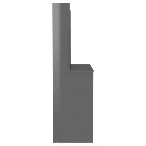 Fényes szürke LED-es MDF sminkasztal 100 x 40 x 135 cm
