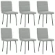 6 db világosszürke bársony étkezőszék