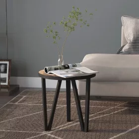 Fekete-sárga MDF dohányzóasztal Ø35 cm