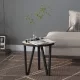 Sonoma-tölgyszínű MDF dohányzóasztal Ø35 cm