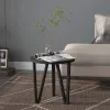 Fekete MDF dohányzóasztal Ø35 cm