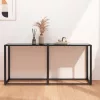Fekete edzett üveg tálalóasztal 160 x 35 x 75,5 cm