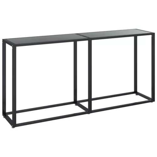 Fekete edzett üveg tálalóasztal 160 x 35 x 75,5 cm
