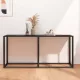 Fekete márvány edzett üveg tálalóasztal 160 x 35 x 75,5 cm